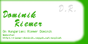 dominik riemer business card